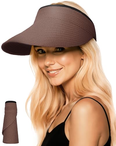 Senker Fashion Sun Hats Visor for Women, Straw Only $7.99 at Amazon