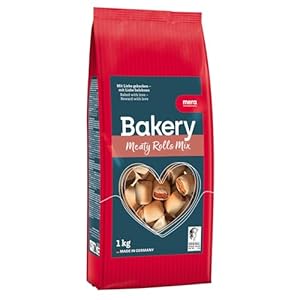 MERA Bakery Meaty Rolls Mix – Mélange de Friandises Fourrées à la Viande pour Chien – pour Entraînement ou Collation – Ingrédients Naturels – Biscuits Délicatement Cuits au Four (1 kg)