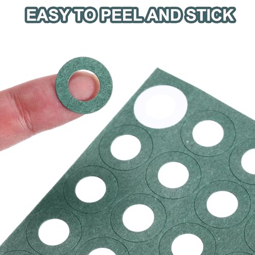Image of MECCANIXITY 500PCS 18650 Lithium Battery Insulator Rings, Hollow Electrical Insulation Ring Adhesive Paper Cardboard Sticker, Green