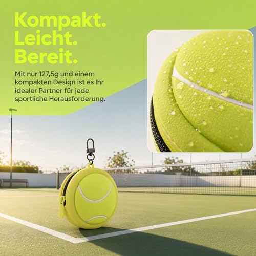 FOMIYES Silikon Kleiner Geldbörse mit Reißverschluss Tennis Münzbeutel Anhänger für Sport Reisen und Schule Schweißgeschütztes Kopfhörer Etui und Schlüssel Organizer