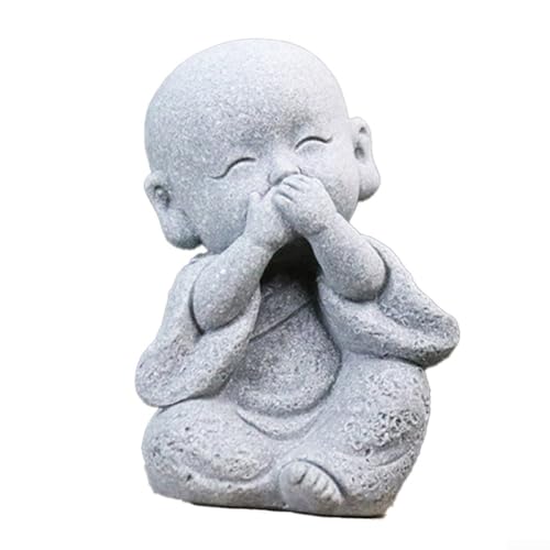 Escultura de pequeño monje adorable figura de Buda para decoració...