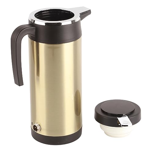 OKJHFD 1200ML Car Cup Travel Heating Cup,Car Electric Kettle Temperature Display Car Boiling Cup Travel Pot Heating Cup DC 12V Car Water Heater for Hot Water Tea Coffee Making