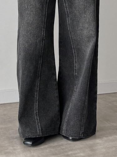 Image of KOTTY Wide Fit Denim Pants - Women's High Rise Wide Leg Comfort