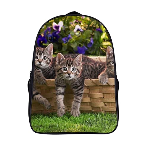Sac à dos d'école cadeau parfait pour fille avec motif chat fashion imprimé 3D