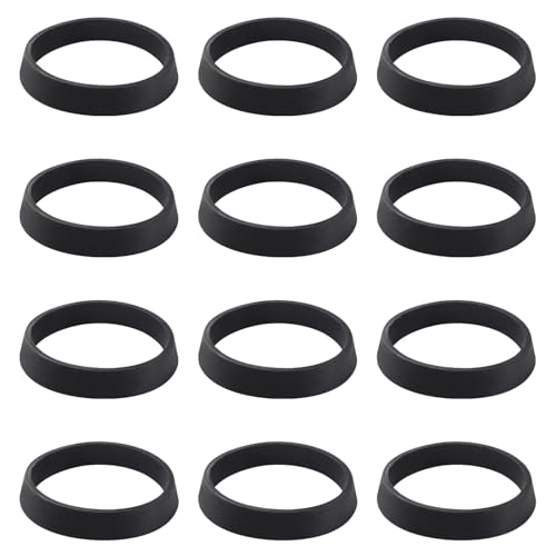 Lyeteung 12 Pièces 38x32x6 mm Conique Joint D'écoulement de lavabo, Rondelles en Silicone pour Plomberie, Joints pour Siphon, pour Tuyau D'évacuation de 1 1/4 Pouce Siphon Anti-Odeurs D'évier