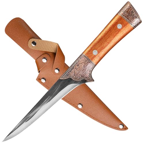 QEGNOBOK 6 Inch Curved Boning Knife