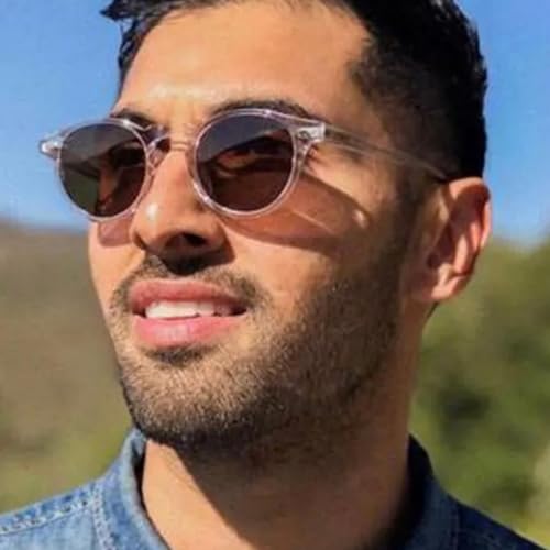 Óculos De Sol Redondo Unissex Masculino/Feminino Geek Tendencia Ultra Casual Life Proteção Uv400 (Tr