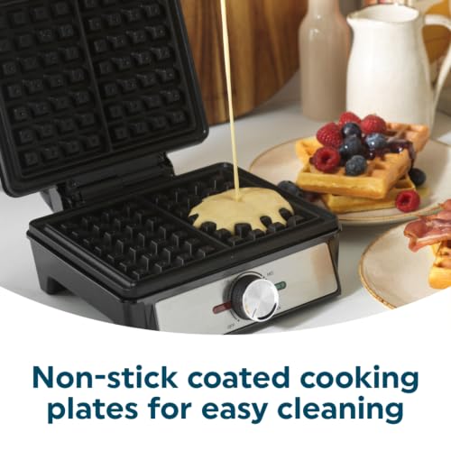 Salter Deep Fill Waffle Maker, 1600W, Adjustable Temperature Control - Image 2