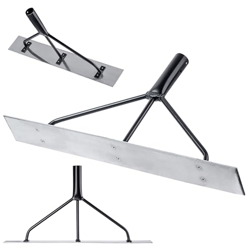 KADAX Distribuidor de hormigón de aluminio, 62,5 x 9 x 33 cm, distribuidor perfilado de alquitrán, alisador de hormigón de 3 vías sin mango