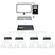 4K HDMI Splitter 1 in 4 Out, Yinker 4 Port HDMI Verteiler 4 Bildschirme 4K30Hz Splitter 4 Port für Xbox360 PS4 PS3 Roku