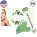 Jade Roller for Face and Gua Sha Stone Massage Tool Set by SRI - Natural Face Roller for Toning & Wrinkles - Authentic Face Massager that Reduces Puffiness to Promote Soft and Firm Skin