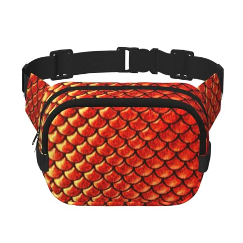 Sac banane carré pour le camping et le voyage avec imprimé écailles