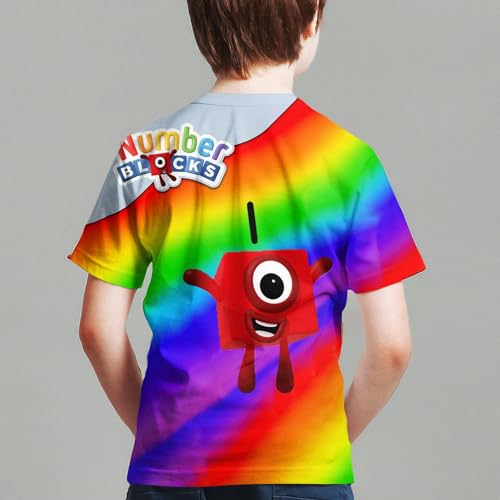 Boys Girls T Shirt Kids Short Sleeve Cartoon Crewneck 3D Printed Graphic Shirts for Kids Youth 6-16 Years4