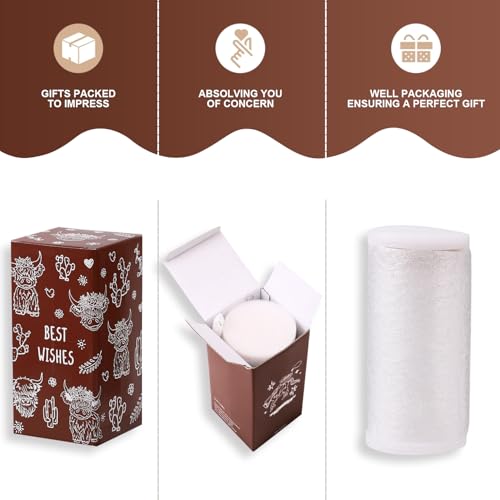 Celebloom Highland Cow Gifts for Women, Glass Cups with Lid and Straw - image 6