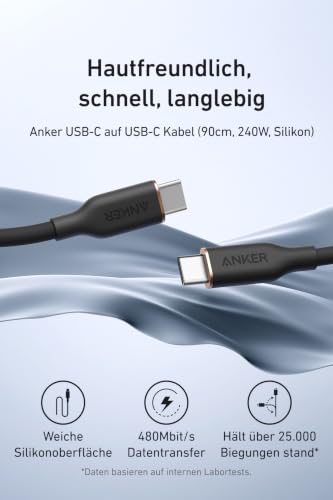 Anker 240W PowerLine III Flow USB C auf USB C Kabel [2 Stück 0,9m] – Ansicht 2