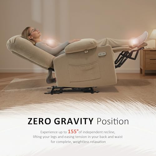 Sillón Recliner Plegable Beige miniatura 4