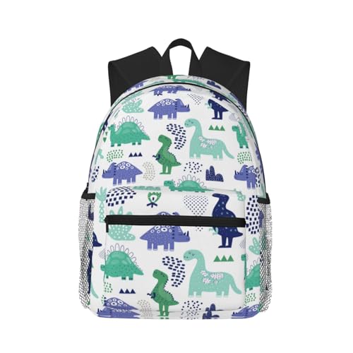Novastar Mochila de viaje para ordenador portátil para hombre y mujer, con estampado de dinosaurios, mochila ligera con correas ajustables, mochila de playa resistente al agua, mochila de viaje con