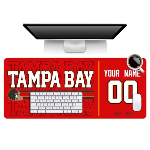 Image of ANTKING Tampa Mouse Pad Custom Name and Number Desk Pad for Men Women Youth Gifts