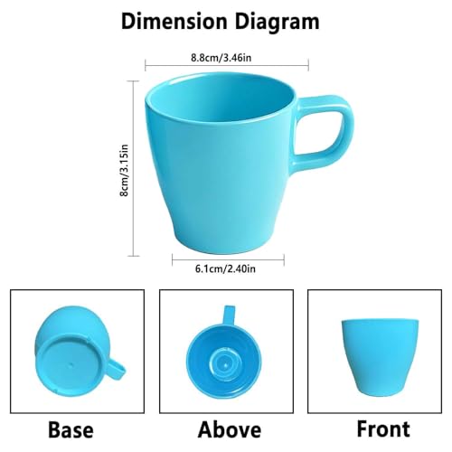 Set de 6 Tazas Ecoamigables para Café de 10 oz Azul miniatura 2