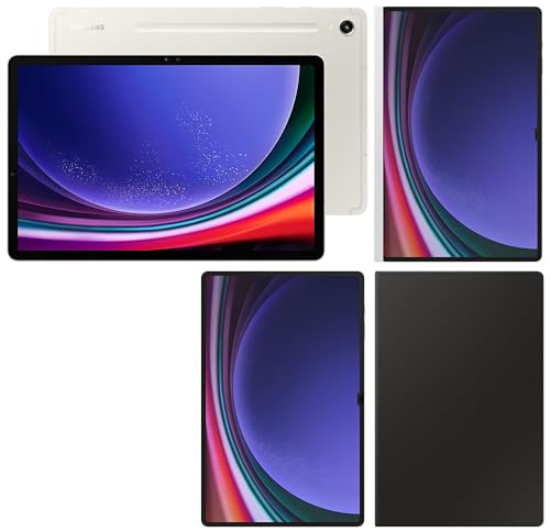 Image of Samsung Tab S9 Ultra, RAM 12 GB, ROM 256 GB Expandable, Wi-Fi + 5G Tablet, Beige with S9 Ultra Screen Protector, Transparent & S9 Ultra Notepaper Screen, White & S9 Ultra Book Cover Keyboard, Black