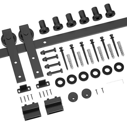 8FT Sliding Barn Door Hardware Kit Heavy Duty Track for 48 Single Door
