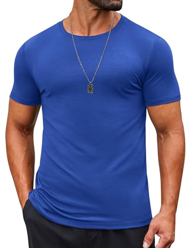 T-shirt manches courtes col rond homme basique en coton pour le quotidien