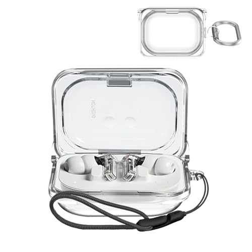 NOTHING Ear (a) 用 ケース カバー 【NOUKAJU】 ワイヤレス イヤーホン TPU 保護ケース ストラップ付き 落下防止 キズ防止 耐衝撃 装着充電可能 防水 防塵 (クリア)