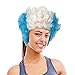 Peruka afro dla fanów Argentyny - Peruka kibica piłki nożnej - Peruki afro dla czarnych kobiet mężczyzn, biała niebieska peruka z kręconymi włosami dla dzieci dorosłych kobiet księżniczka Pratvider