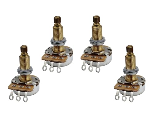 Guyker A500K Brass Long Shaft Potentiometer for LP Electric Guitar Bass - 4 Piece