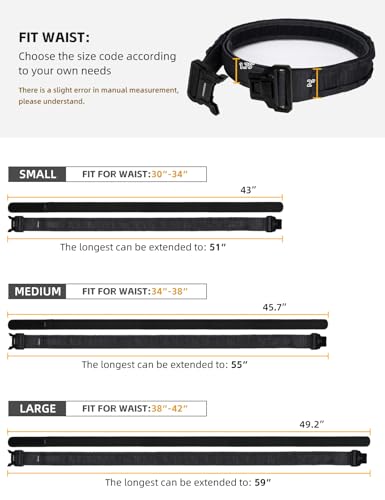Image of IDOGEAR SPORTS Tactical Riggers Belt 2 inch Heavy-Duty MOLLE Belt With 1.75 inch Inner Nylon For Outdoor Military Work Use