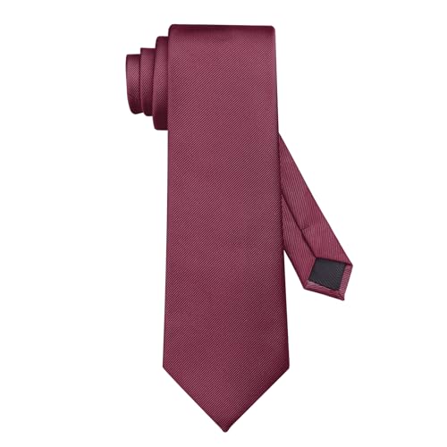 Image of DecTwig Men's Ties Solid Color Formal Neckties 3.15 inch (8CM) Black Ties For Men