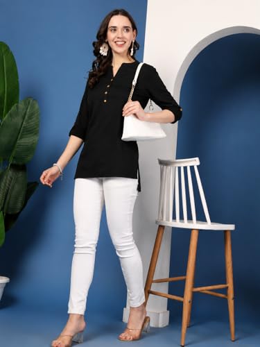 Image of Pistaa's Women's Cotton Relaxed Fit Short Kurti