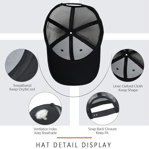 Image of Baseball Cap for Men,Hats Gifts for Men,Mesh Back Trucker Hats Suitable for Outdoor Fishing,Hunting,Hiking，Bigfoot,Deer