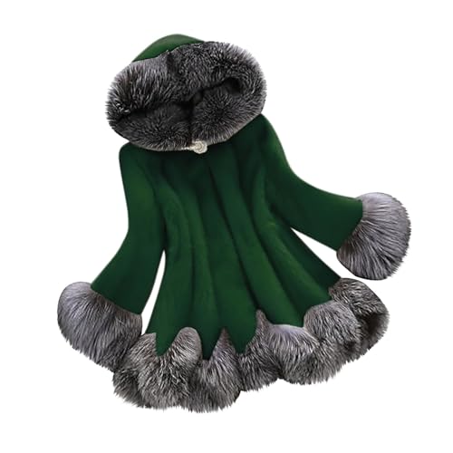 Ninedayx - Abrigo de invierno para mujer, abrigo de manga larga para mujer, abrigo a prueba de viento para mujer, abrigo de manga larga, A360 Verde, 10X-Large