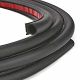 Blueshyhall Türdichtung Auto Selbstklebend aus EPDM Gummi D-Profil, Universalle Dichtungband Autotür Schallschutz Wasserdicht Fahrgeräusch Dämmung Windgeräusche Reduzieren Kfz Winter (15x15mm, 3M)