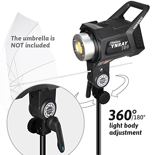 Image of Yongnuo YNRAY180 LED Video Light, 180W 5600K COB Lamp Bead Bowen Mount CRI 96+ TLCI 98+ 65000LUX@1m 2.4G Wireless Remote Control 256 Channels for Video Recording, Wedding, Outdoor Shooting