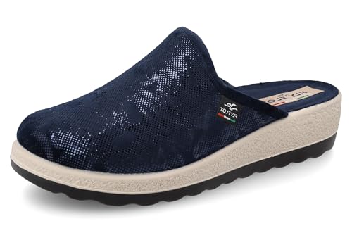 Fly Flot Ciabatta Donna Colori Cangianti, Sottopiede In Panno Antishock, Sandalias deslizantes Mujer, Turquesa, 41 EU