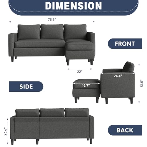 Image of Shintenchi Convertible Sofa Bed, Folding Futon Couch with Adjustable Backrest, Sleeper Recliner Loveseat, Modern Futon Couch, Sofa Cama, Couches for Living Room,Red