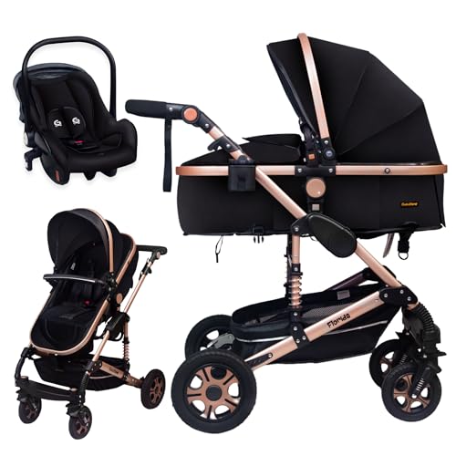 GaGaDumi Florida Kinderwagen 3 in 1 Komplettset mit Autositz - Baby...