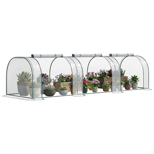 Outsunny Portable Greenhouse with Roll-Up Doors