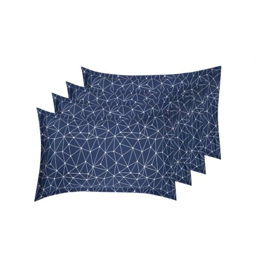 Image of Wakefit 100% Cotton Pillow Cover Set of 4 | 200 TC Soft & Breathable Pillow Cases | Standard Size 18 x 27 Inch | Skin Friendly, Durable & Gentle Machine Washable | Nicole