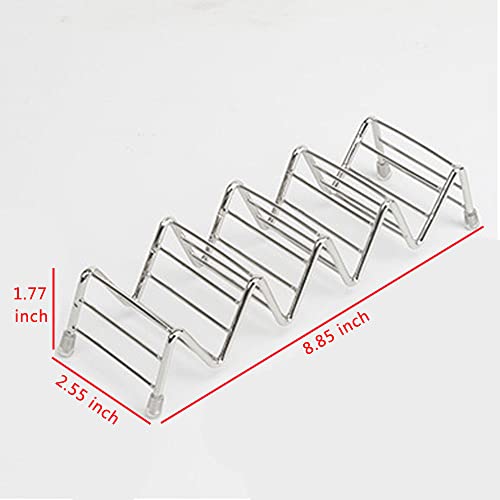 Taco Holder, Taco Rack Holders ,Good Taco Shell Holder Stand On Table , Hold 4 Or 5 Hard Or Soft Shell Tacos, Safe For Baking Taco Truck Tray- Set Of 4 #TOP2