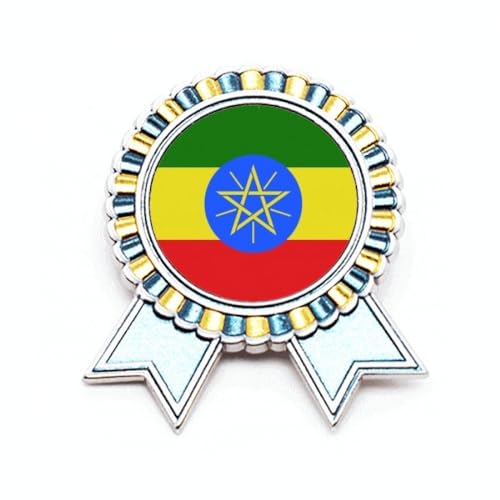 Broche drapeau Éthiopie médaille de l'Afrique en métal M pour remplacer les pins fragiles