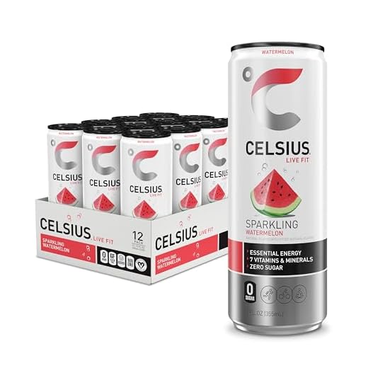 CELSIUS Sparkling Watermelon, Sugar Free Energy Drink, 12 Fl Oz (Pack of 12)