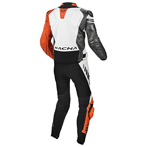 Macna Unisex Tracktix A Du Motorradkleid aus Leder Overall, Orange, 52