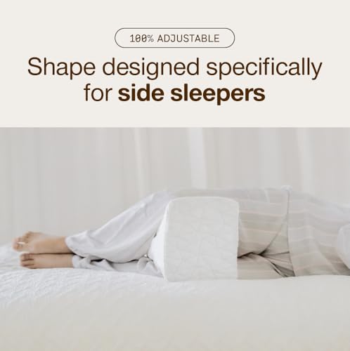 Image of Coop Home Goods Leg Support & Knee Pillow for Side Sleeper, Adjustable Soft Orthopedic Leg Pillow for Sleeping, Pregnancy, Sciatica, Back, Hip and Joint Support with Washable Cover