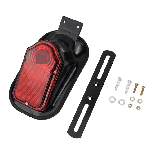 Luz trasera de freno para motocicleta Chopper y Bobber con soporte de matrícula integrado