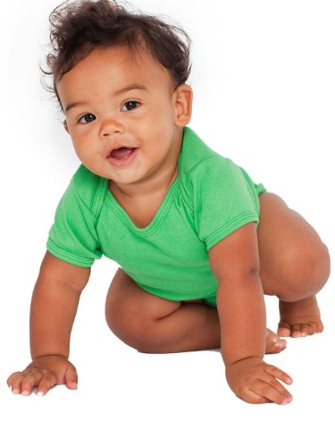 Body à manches courtes bébé en coton vert pour les journées d'été en 12-18M