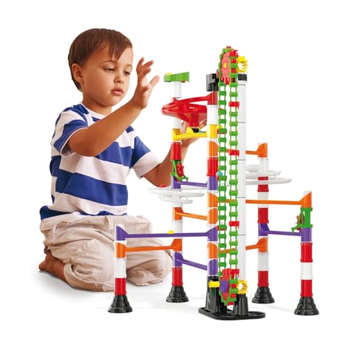 Quercetti Migoga Marble Run Elevator, Circuit Billes Enfant, Jeu de Construction, Cadeau Fille 5 Ans +, Jouet Educatif, Jeux Exterieur Enfant, Made in Italy