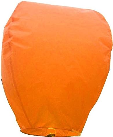 e-shop2doorPack of 5 Chinese Sky Flying Lanterns floating Khoom Fay Kong Ming(ECO Wirefree) (orange)